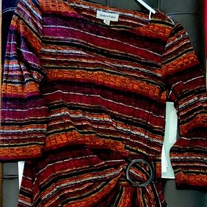 Shelby & Palmer Multi-Color Fall Sweater Dress
